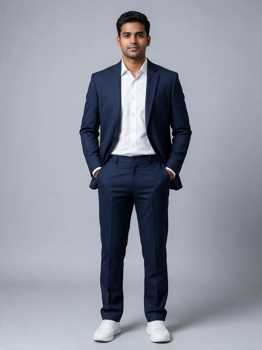 Navy corporate blazer