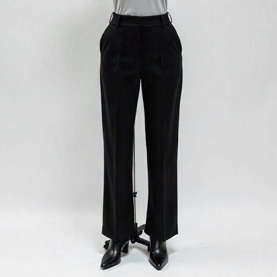 Women Fit and Slim Black Trousers Office Wear - 42